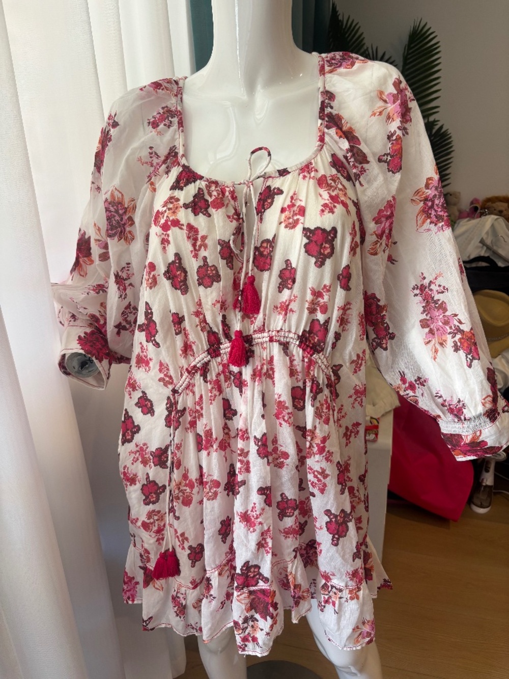 Free People Floral Loose Mini Dress
